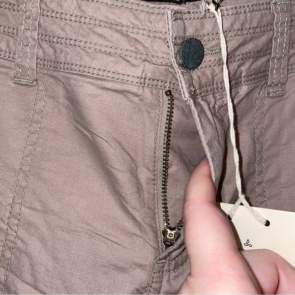 Prana Taylor Pant Mid Rise Straight Leg Khaki Size 10 - Picture 6 of 9